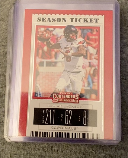2019 Panini Contenders Draft Picks #61 Lamar Jackson — front