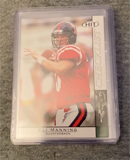 2004 SAGE Hit Checklist Eli Manning — front