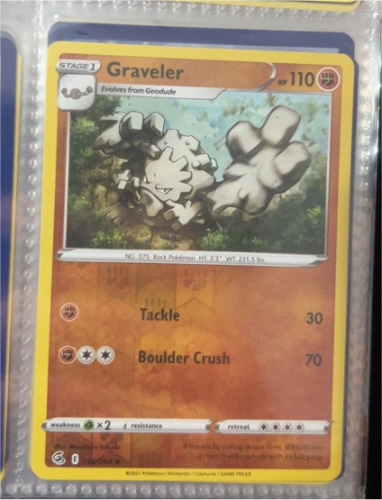 2021 Pokemon Fusion Strike #136 Graveler — front