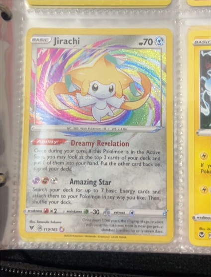2020 Pokémon Sword & Shield Vivid Voltage #119 Jirachi — front