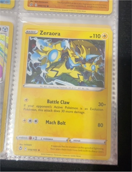 2022 Pokémon TCG Silver Tempest #056 Zeraora — front