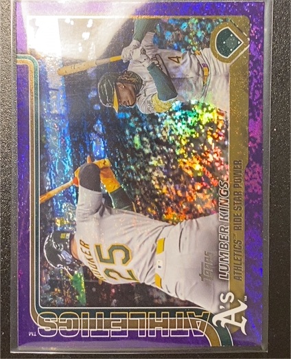 2025 Topps Update #US80 Lumber Kings Rooker & Butler Rainbow Foil Athletics — front