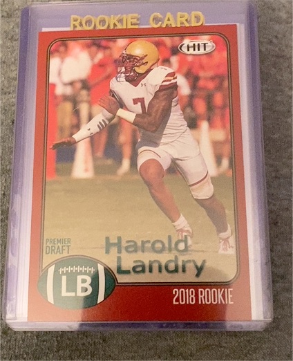 2018 Sage Hit Premier Draft #77 Harold Landry — front