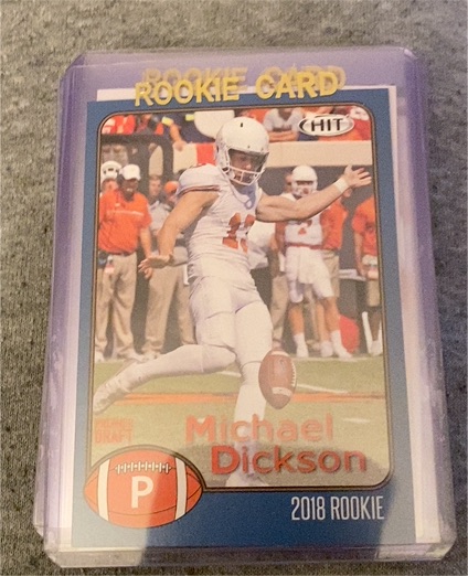 2018 Sage HIT #20 Michael Dickson — front