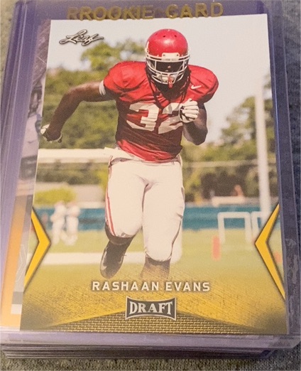 2018 Leaf Draft #48 Rashaan Evans — front