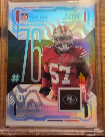 2025 Panini Score #76 Dre Greenlaw — front