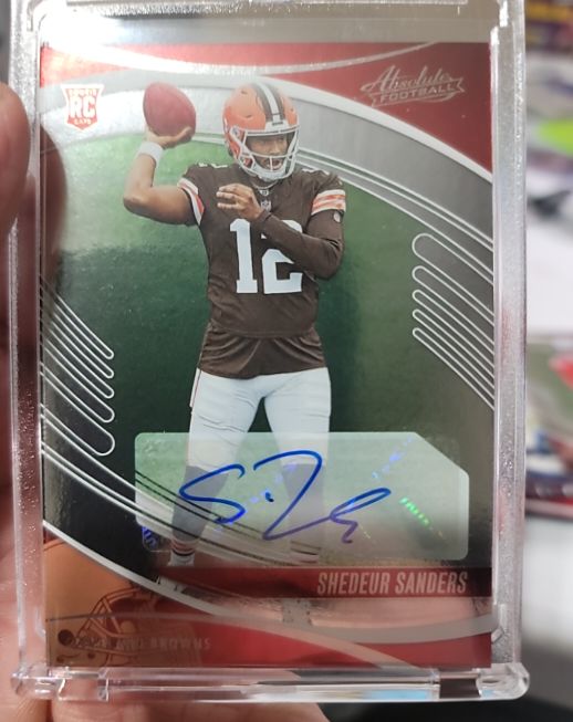 2025 Panini Absolute #177 Shedeur Sanders Rookie Autograph — front
