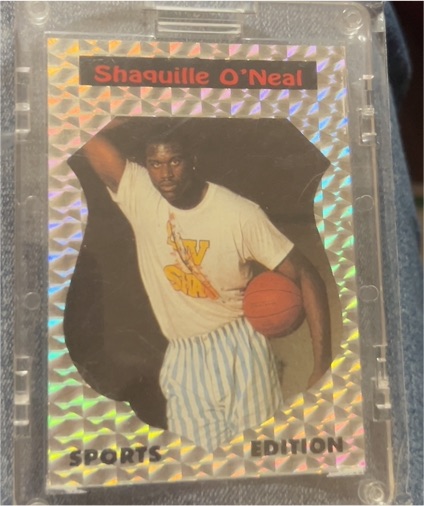 1992 Sports Edition Shaquille O'Neal Promo Card — front