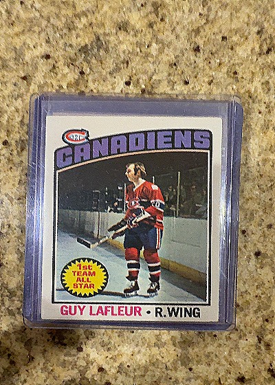 1976 Topps #163 Guy Lafleur — front