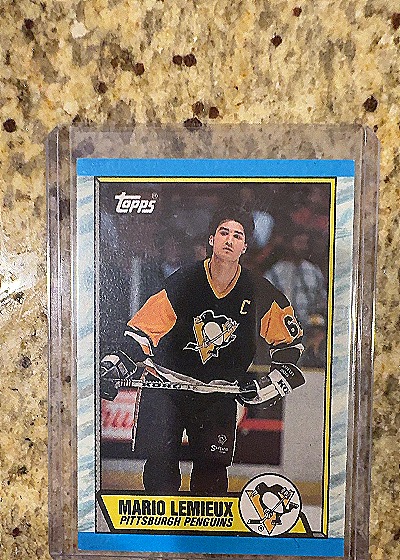 1989 Topps #1 Mario Lemieux — front