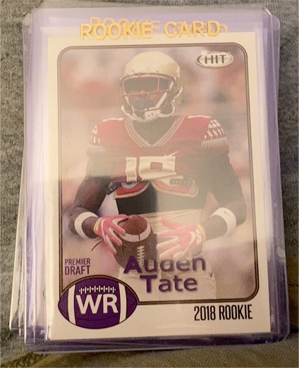 2018 Sage Hit Premier Draft #WR Auden Tate — front