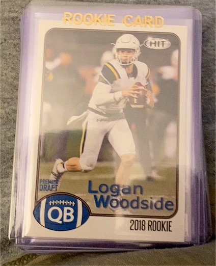 2018 Sage HIT #QB Logan Woodside Rookie Card — front
