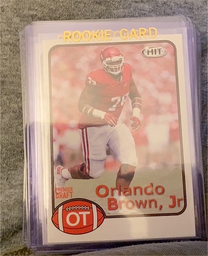 2018 Sage Hit #9 Orlando Brown Jr — front