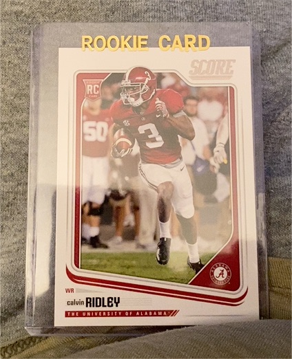 2018 Panini Score #380 Calvin Ridley Rookie Card — front