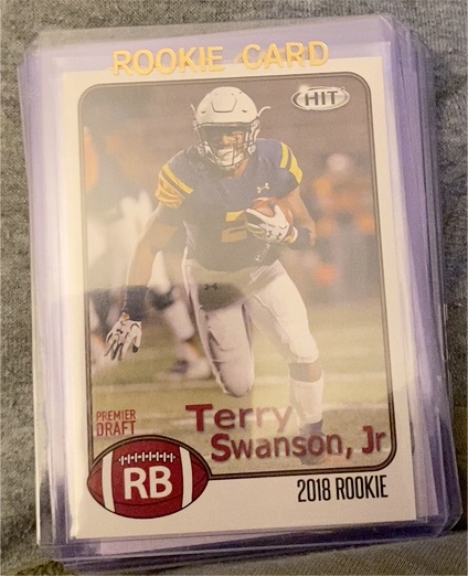 2018 Sage Hit Premier Draft Terry Swanson, Jr Rookie Card — front