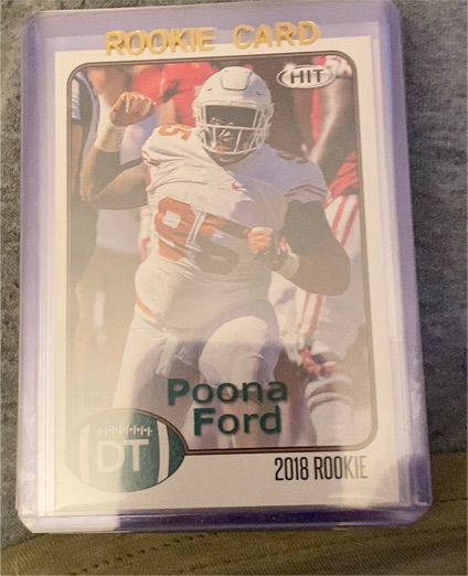 2018 Sage Hit #DT1 Poona Ford — front