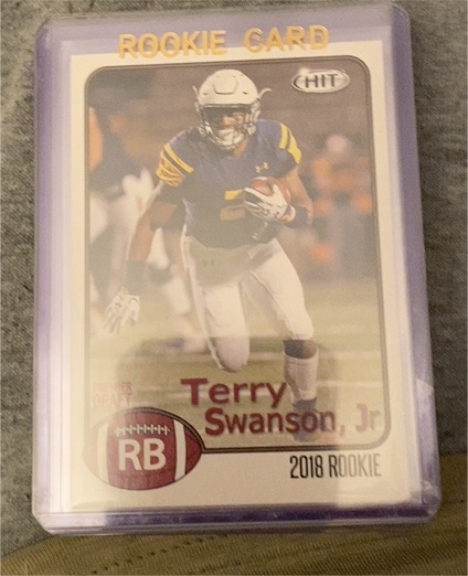2018 Sage Hit #RB Terry Swanson Jr — front