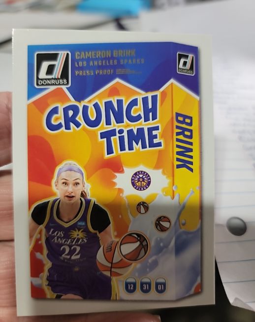 2025 Donruss WNBA #17 Cameron Brink Crunch Time — front