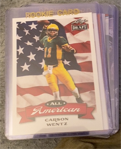 2016 Leaf Draft All American #AA-02 Carson Wentz — front