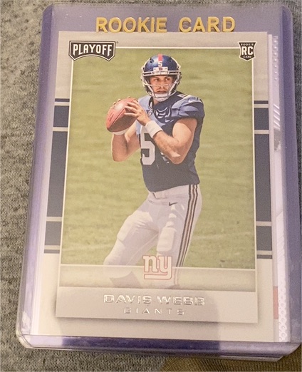 2017 Panini Playoff 3rd Down Rookie #D/25 Davis Webb — front
