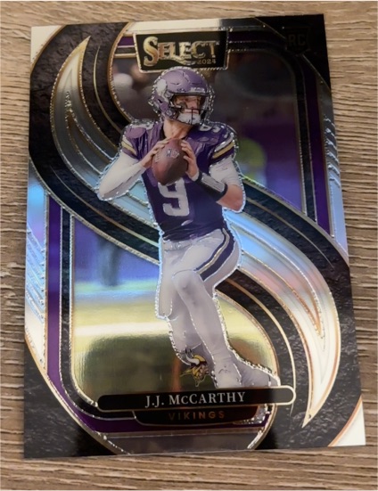 2024 Panini Select Premier Level #134 J.J. McCarthy Rookie Card — front