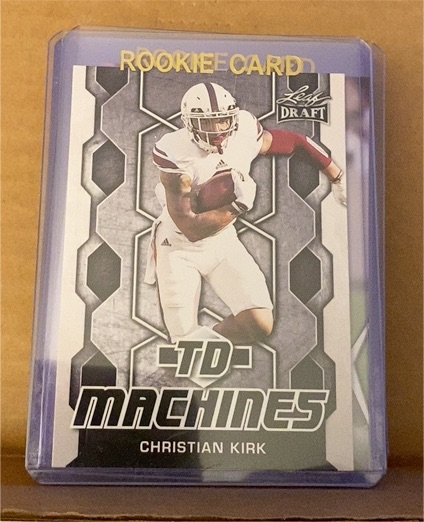 2018 Leaf Draft TD Machines Christian Kirk Rookie Card — front