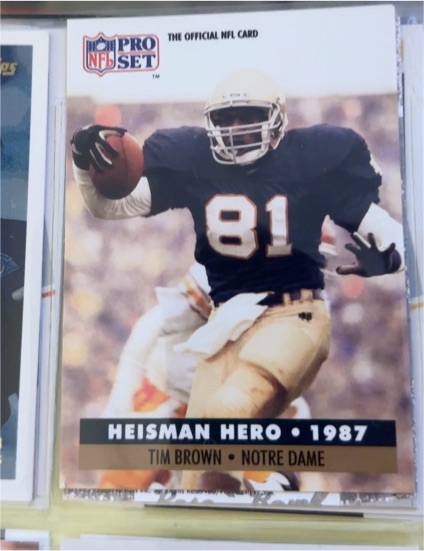 1991 Pro Set #40 Tim Brown — front