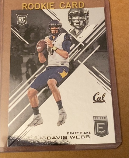 2017 Panini Elite Draft Picks Davis Webb Rookie Card — front