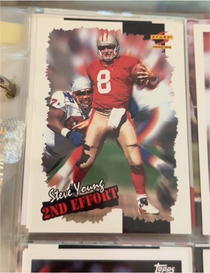 1996 Score #252 Steve Young 2nd Effort — front