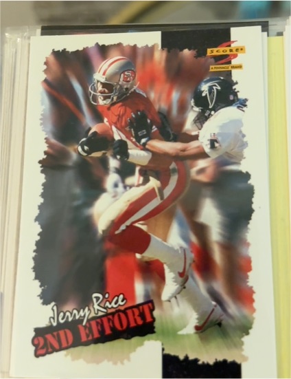 1996 Score 2nd Effort #253 Jerry Rice — front