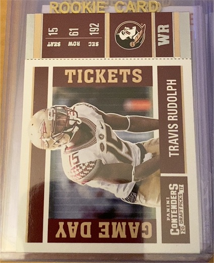 2017 Panini Contenders Draft Picks #21 Travis Rudolph Game Day Tickets — front