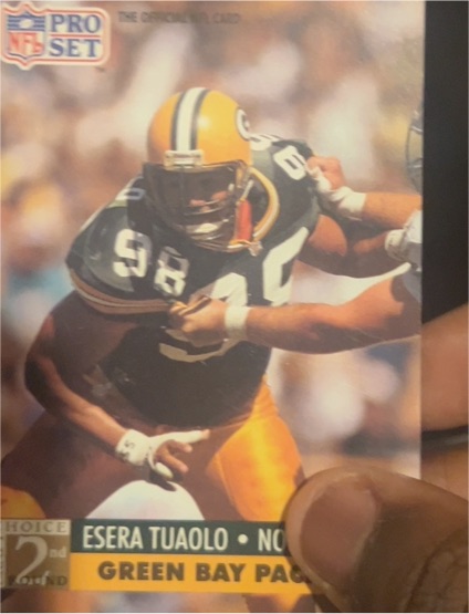 1991 Pro Set #764 Esera Tuaolo — front