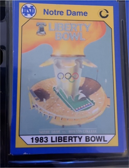 1990 Collegiate Collection Notre Dame #52 1983 Liberty Bowl — front
