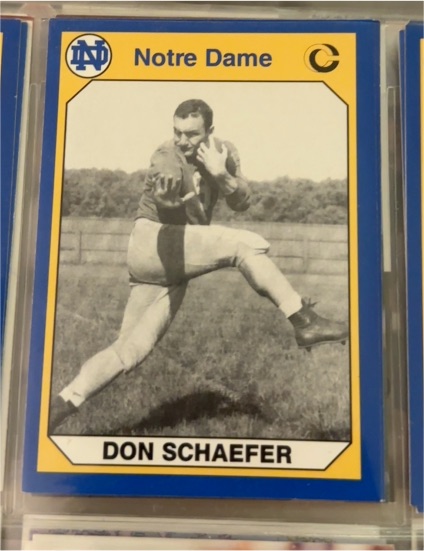 1990 Collegiate Collection Notre Dame #181 Don Schaefer — front