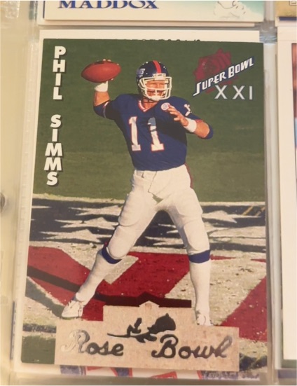 1993 Heads & Tails Super Bowl XXI #SB11 Phil Simms — front