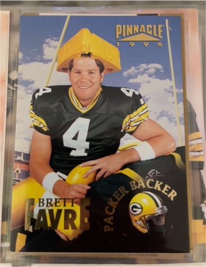 1996 Pinnacle #200 Brett Favre Packer Backer — front