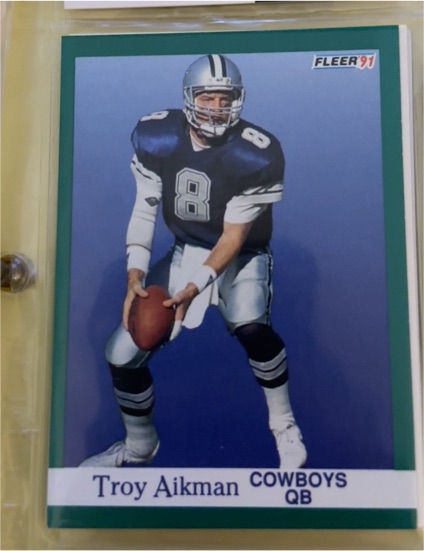 1991 Fleer #228 Troy Aikman — front