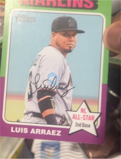 2024 Topps Heritage #341 Luis Arraez Miami Marlins — front