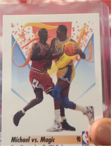 1991 Skybox #333 Michael Jordan vs Magic Johnson — front