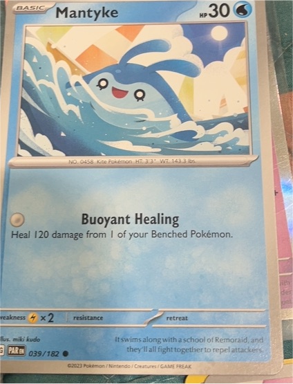 2023 Pokémon SV04: Paradox Rift #039 Mantyke — front