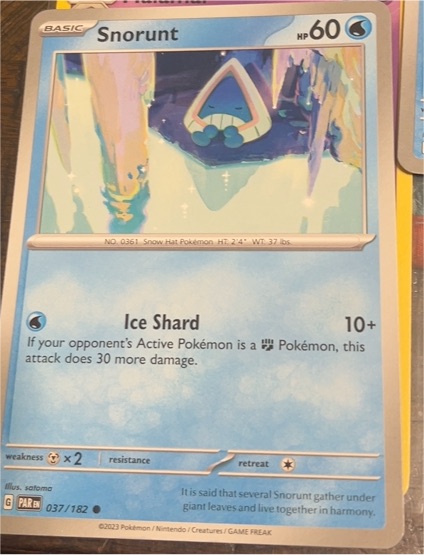 2023 Pokémon Scarlet & Violet Paradox Rift #037 Snorunt — front