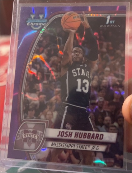 2024-25 Bowman University Chrome #35 Josh Hubbard — front
