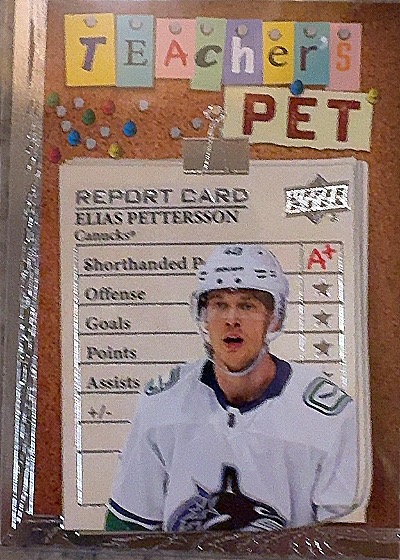 2023-24 Upper Deck Teacher's Pet #TP-10 Elias Pettersson — front