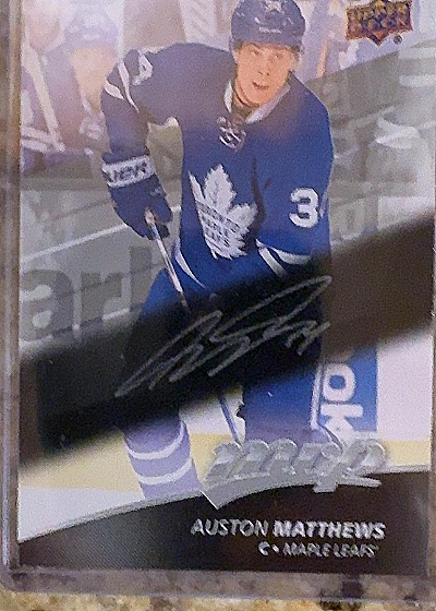 2017-18 Upper Deck MVP Silver Script #210 Auston Matthews — front
