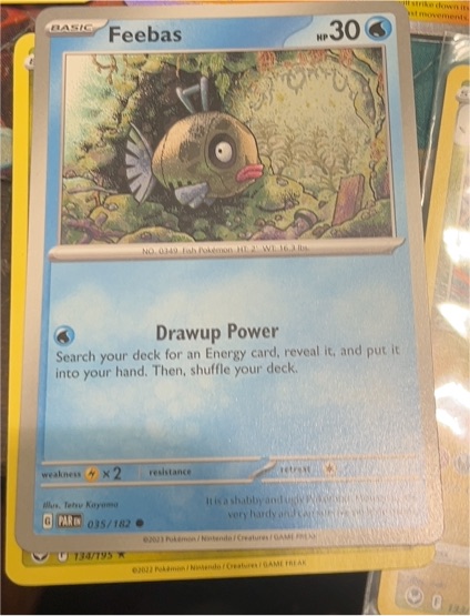 2023 Pokémon SV04: Paradox Rift #035 Feebas — front
