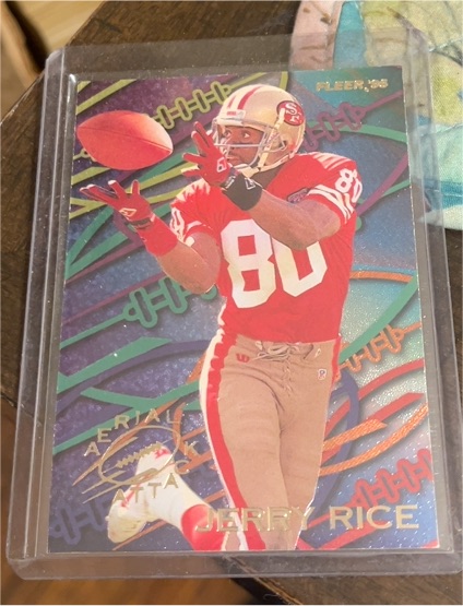 1995 Fleer Aerial Attack #4 Jerry Rice — front