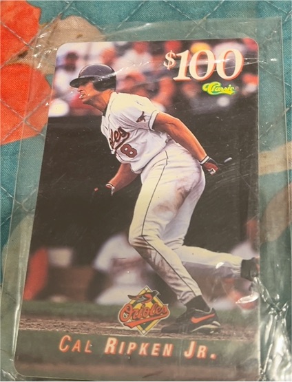 1996 Classic $100 Cal Ripken Jr. Phone Card — front
