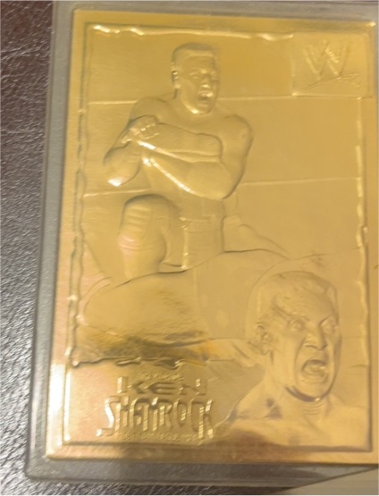 1999 Danbury Mint WWF Wrestling 22Kt Gold Card #2 Ken Shamrock — front
