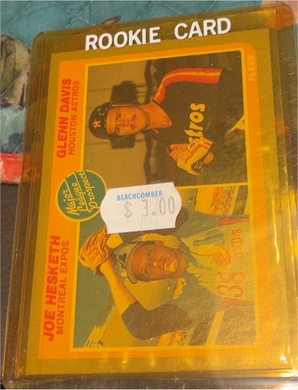 1985 Fleer #38 Joe Hesketh / Glenn Davis Rookie Card — front