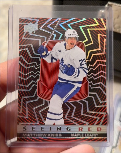 2023-24 Upper Deck Extended Series Seeing Red #SR-6 Matthew Knies — front